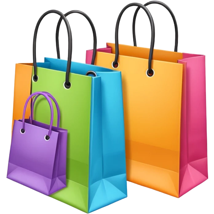 2 beautiful shopping bag emoji