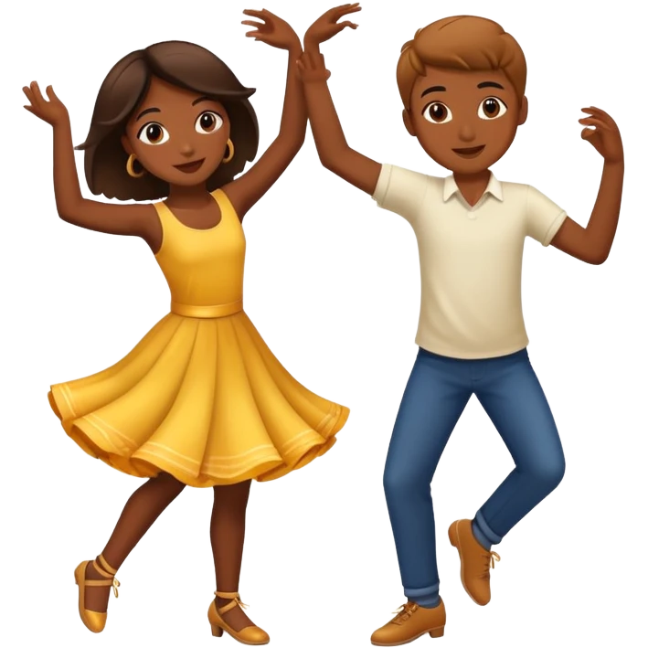 A girl and a boy dancing  emoji