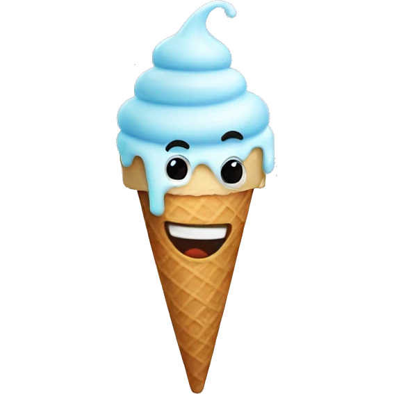 Dancing ice cream emoji