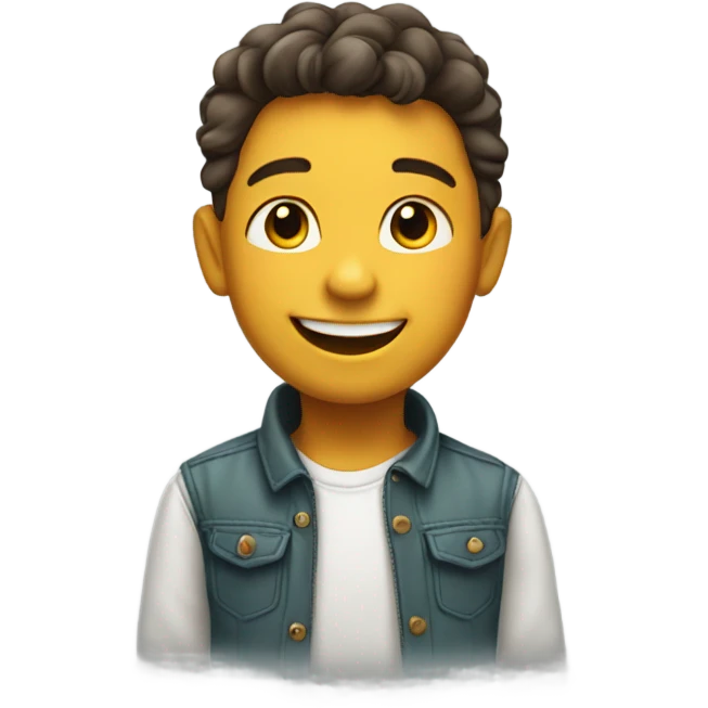 Smiling boy portrait  emoji