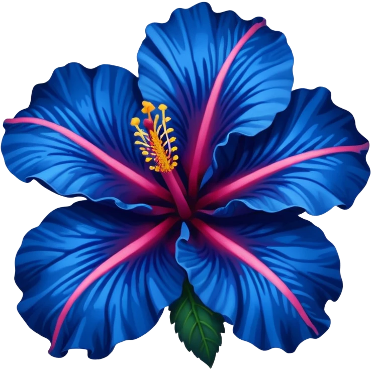 Dark blue flower hibiscus emoji