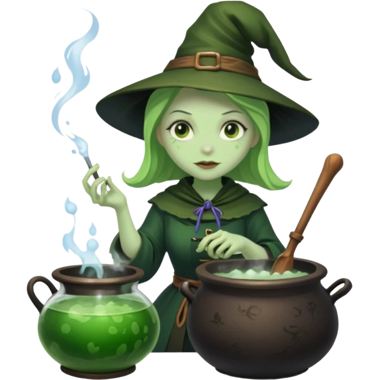 green witch cooking potion emoji