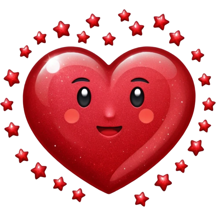 red glitter setor emoji