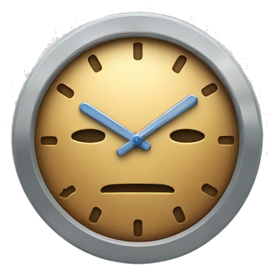 Money coin with clock hands emoji