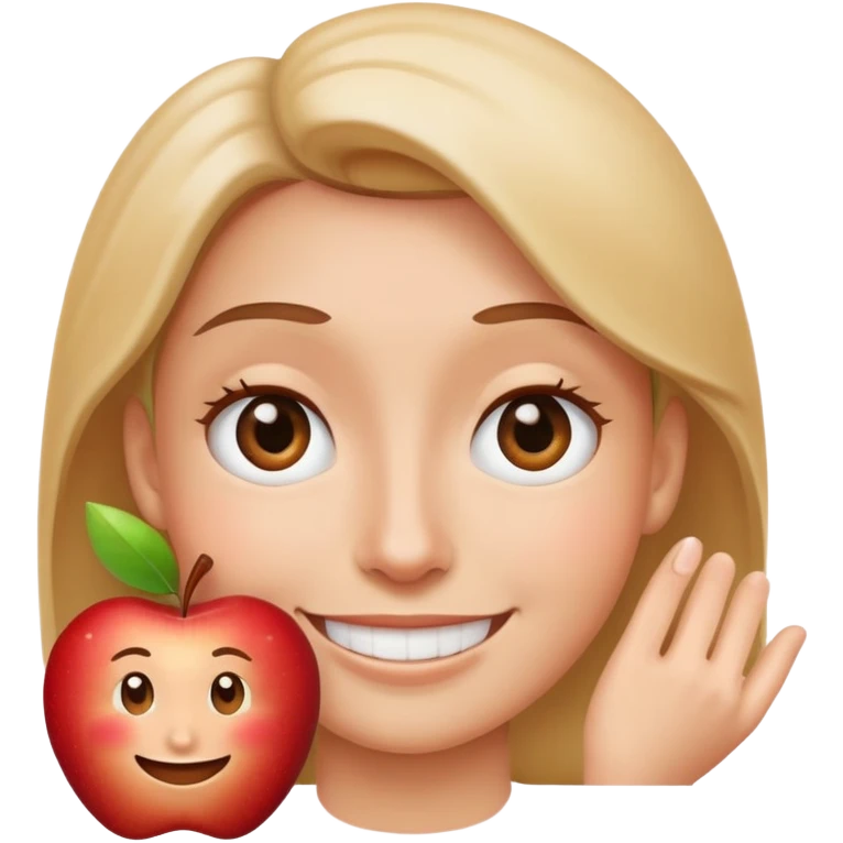 Smiling with eye twitching regular apple emoji  emoji