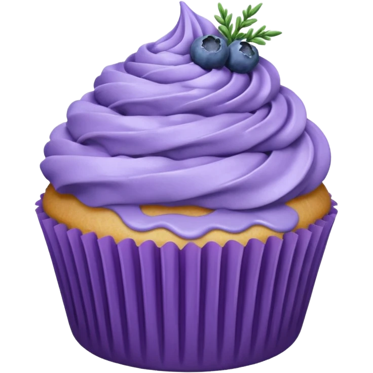 Blueberry lavender cupcake  emoji