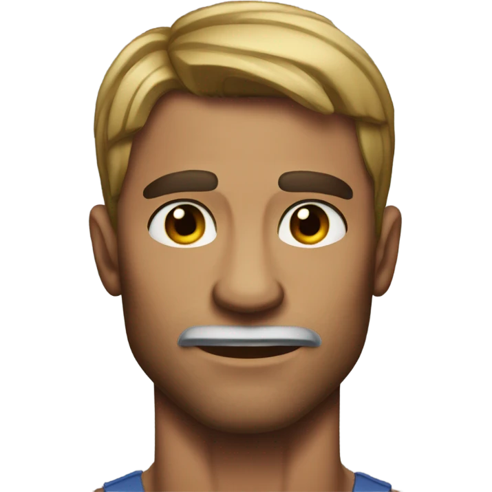 muscular man with absurd jawline emoji