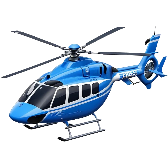Eurocopter EC135 - Airbus Helicopters (Model Year: 2020) (Iconic colour: Blue and white) emoji