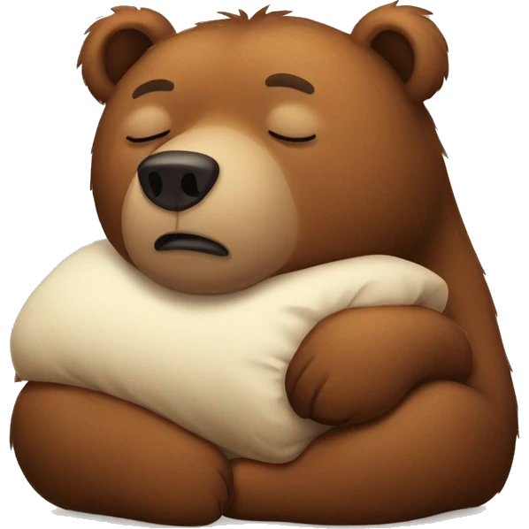 a brown bear sleepy emoji