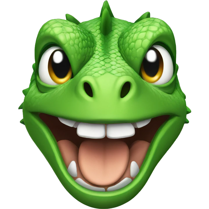  green lizard angry face emoji
