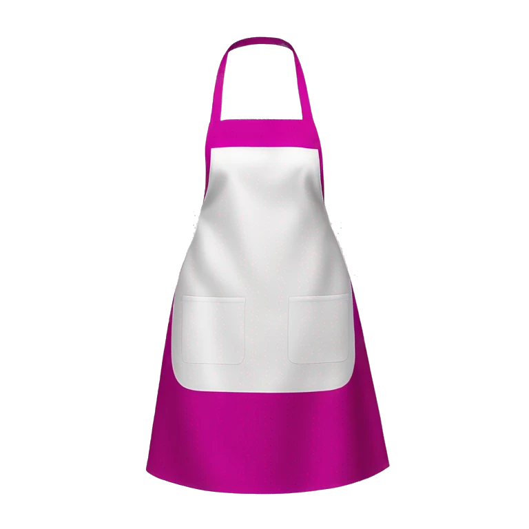 Realistic isolated magenta kitchen apron. emoji