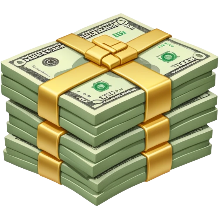 Money stacks emoji