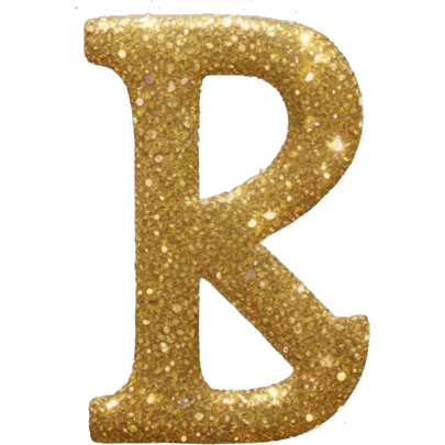 Glitter letter I emoji