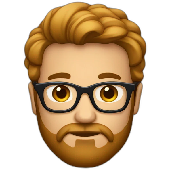 Adulto de poco pelo barba y gafas emoji