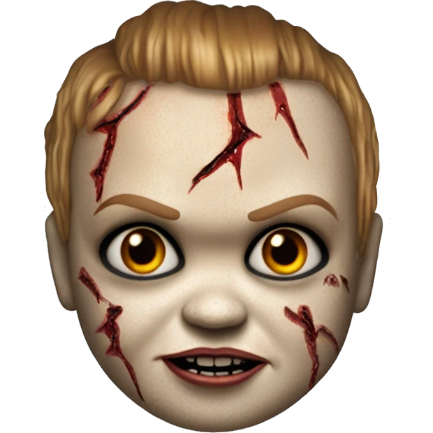 the scarred chucky doll from Bride of Chucky emoji
