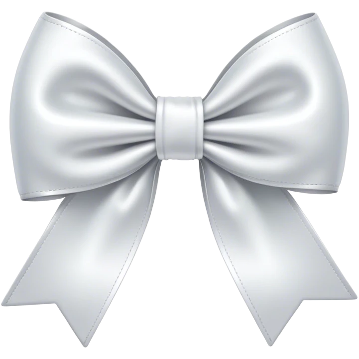 white satin bow emoji