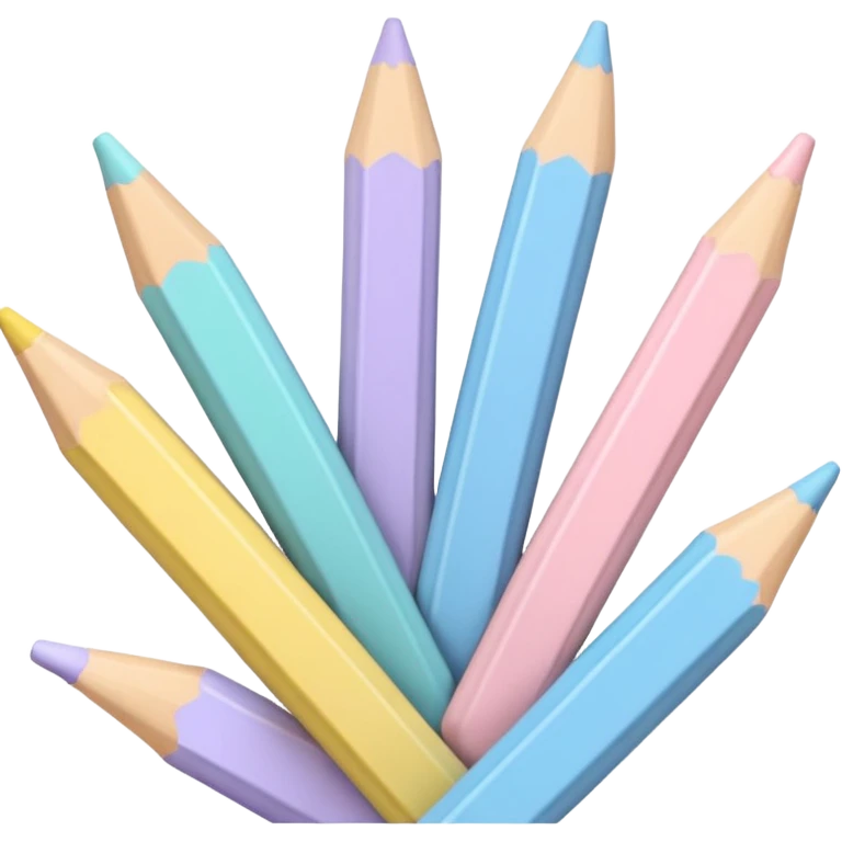 LAPIS , CANETA E REGUA EM TONS PASTEL ESCOLA COM IA E 3D emoji