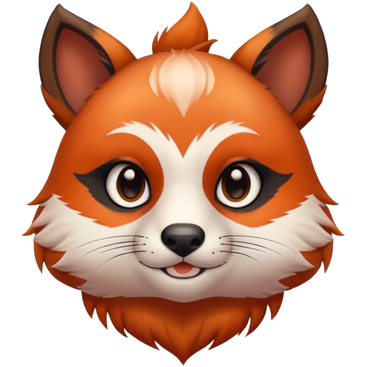 A online streamer of cute  Ailurus fulgens emoji