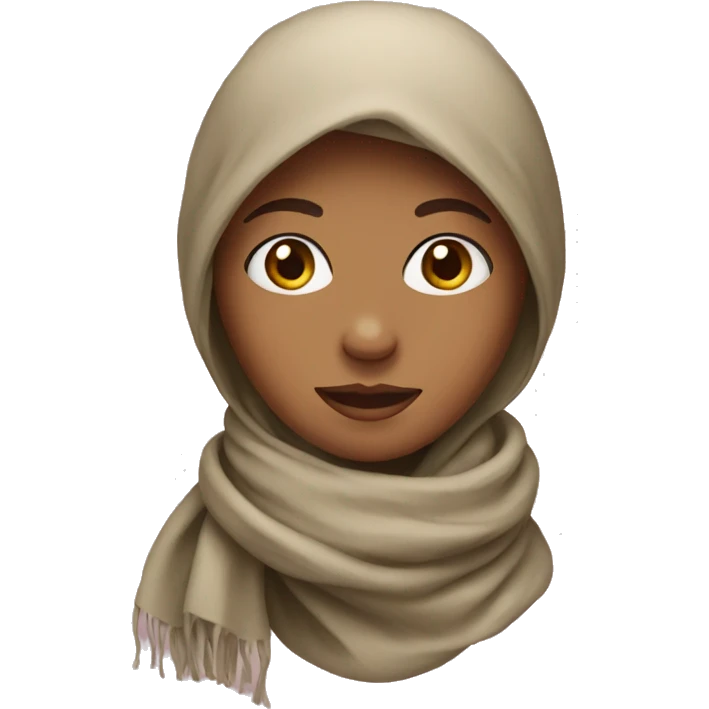 girl wearing scarf around her head emoji