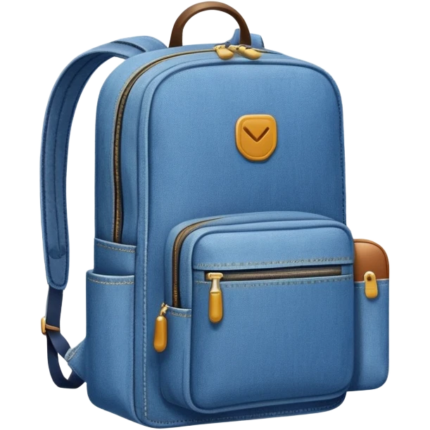 Backpack in Denim Blue, the height and width of backpack must be equal emoji