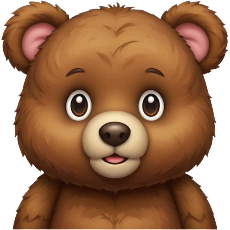 Fluffy Brown teddy bear  emoji