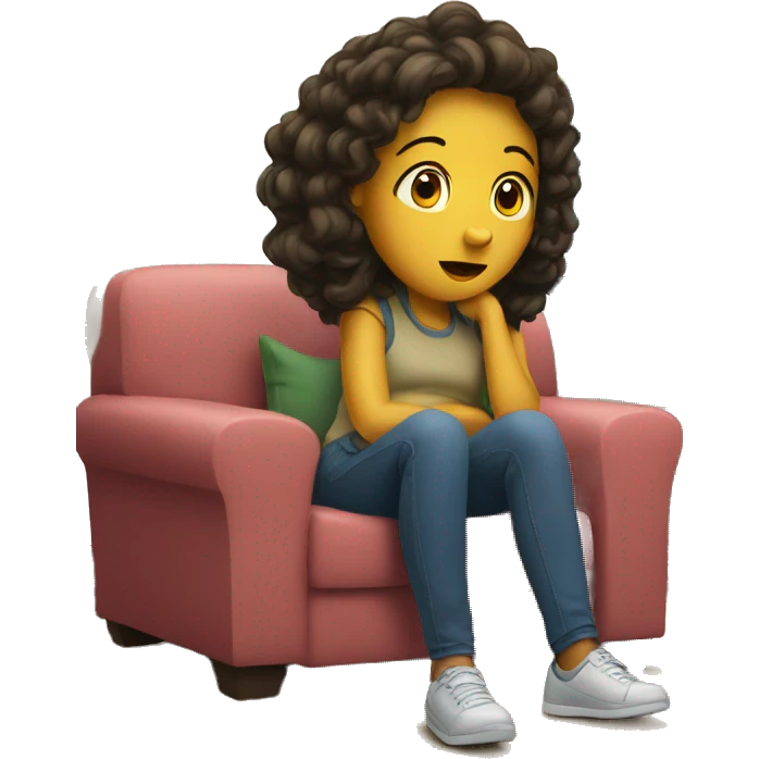 Girl watching tv emoji