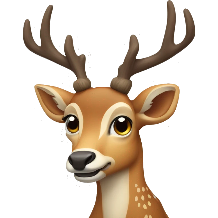 Smug deer emoji