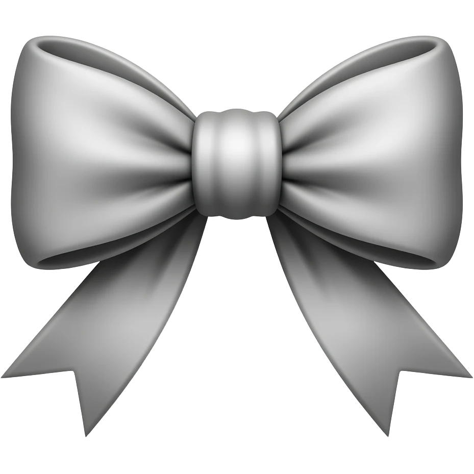 Black and white bow emoji