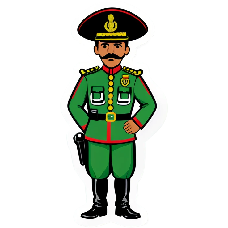 Mexican officer with green uniform  emoji