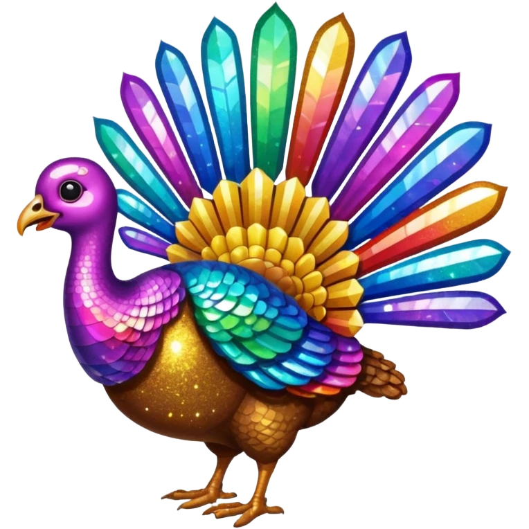Glitter turkey emoji