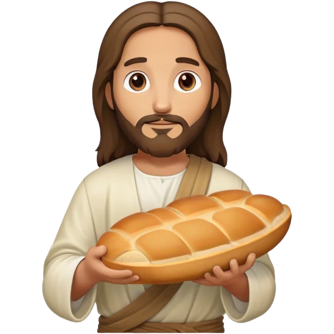 Jesus holds bread emoji