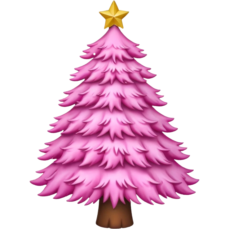 White x-mas tree with pink Christmas tree decorations emoji