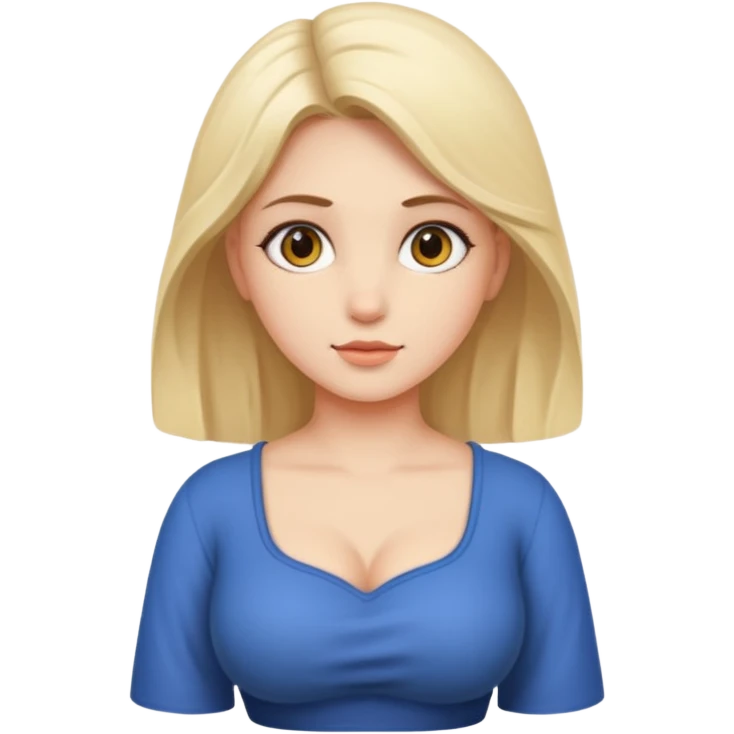 Belle fille avec une grosse poitrine emoji