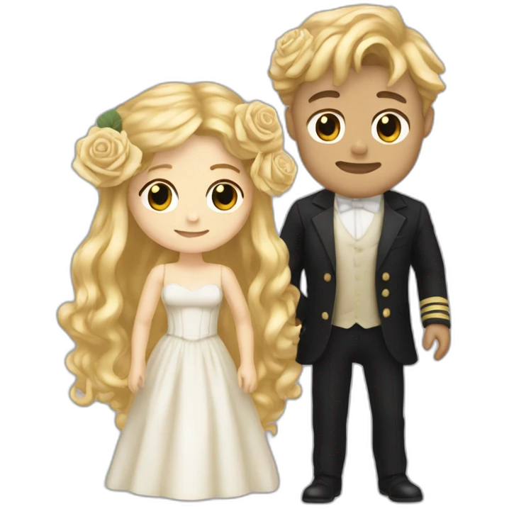 Rose and blond Jack titanic emoji