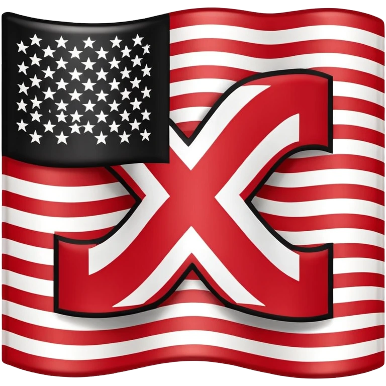 United States flag with a swastika symbol replacing the stars  emoji