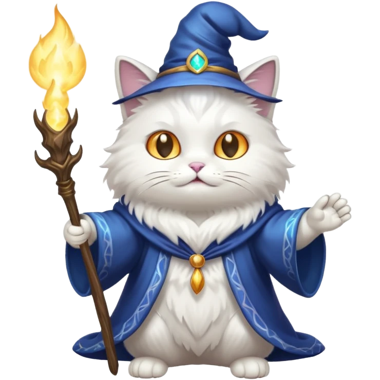 cat wizard casting a spell emoji