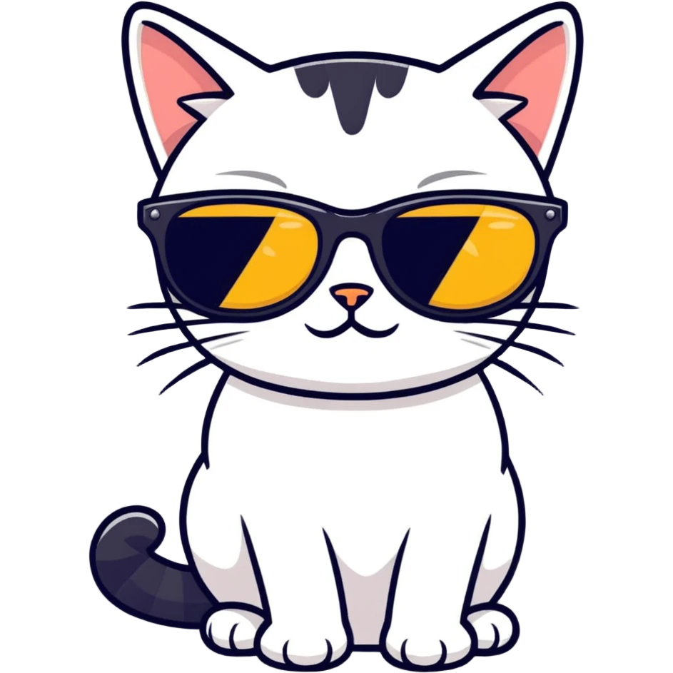 Cat with sunglasses emoji