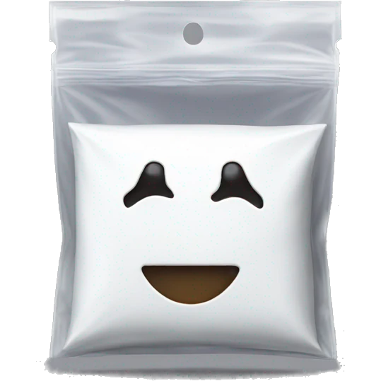 white sugar inside of small ziplock bag emoji
