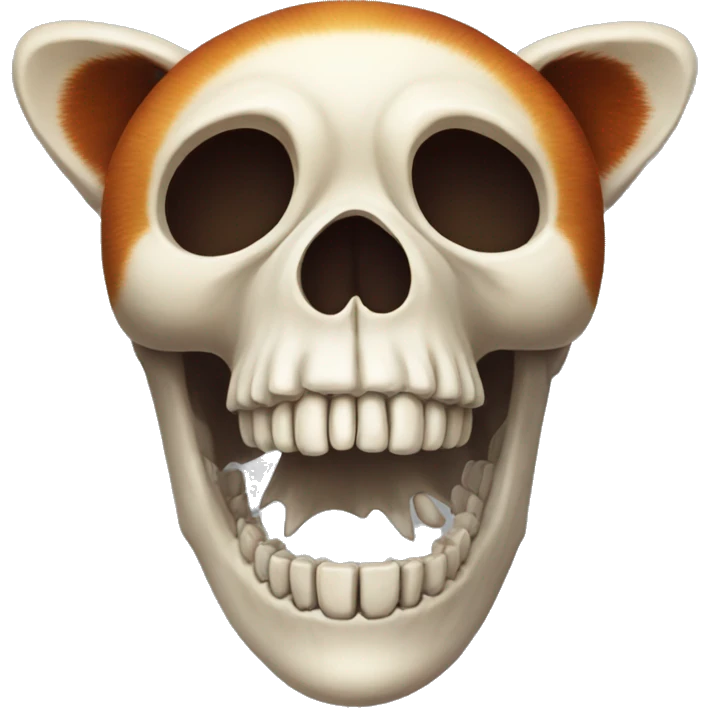 red panda skeleton skull bones emoji