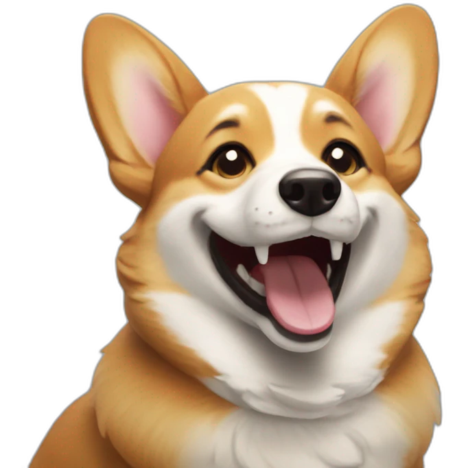 laughing corgi emoji