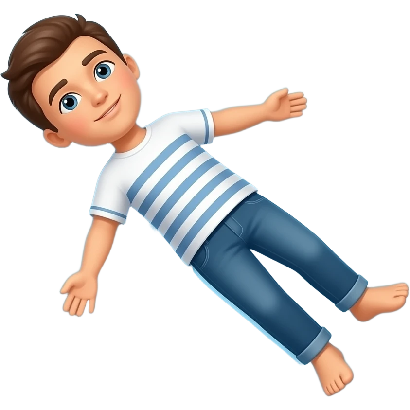 Persona levitando acostada emoji