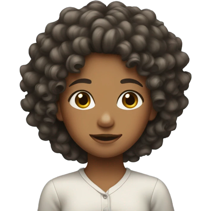 Curly haired girl  emoji