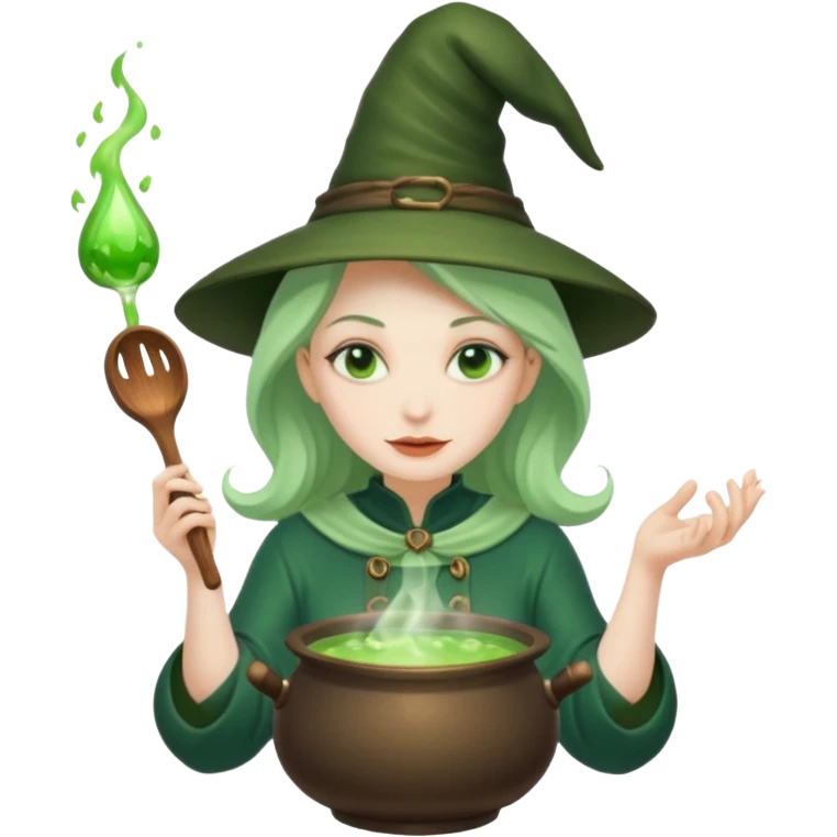 green witch cooking potion emoji