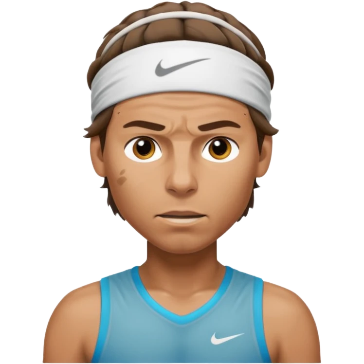 rafael nadal half body with head band,half body emoji