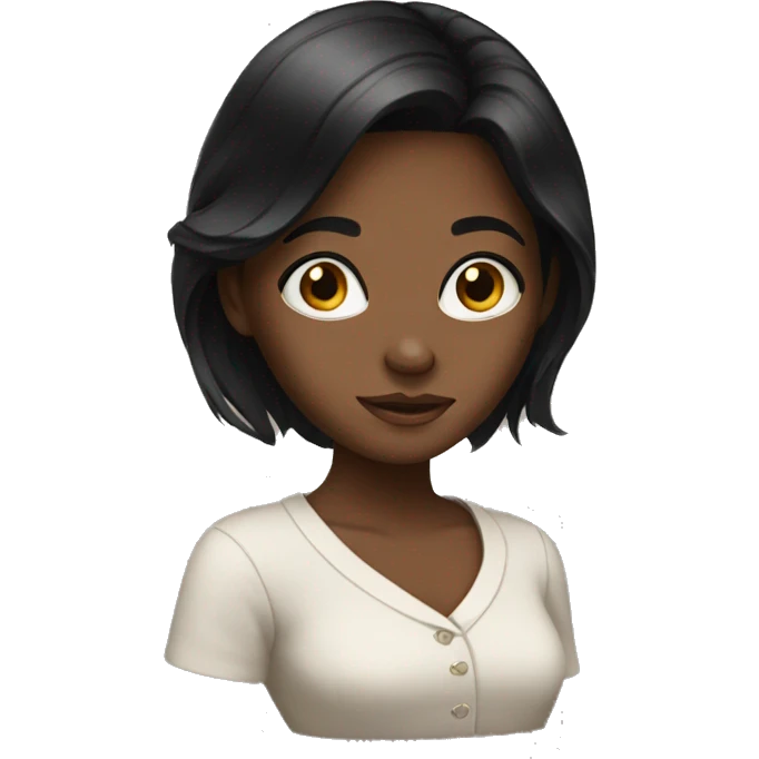 black-haired girl emoji