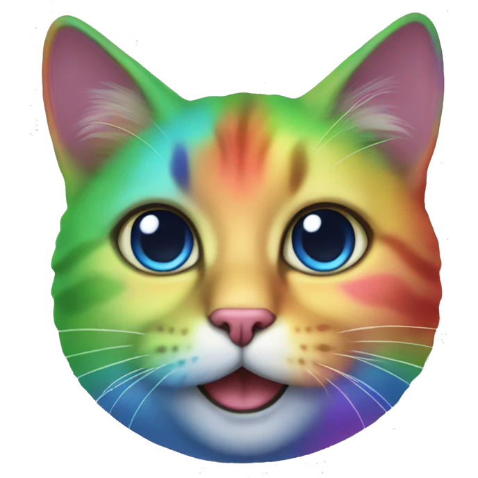 Rainbow cat emoji