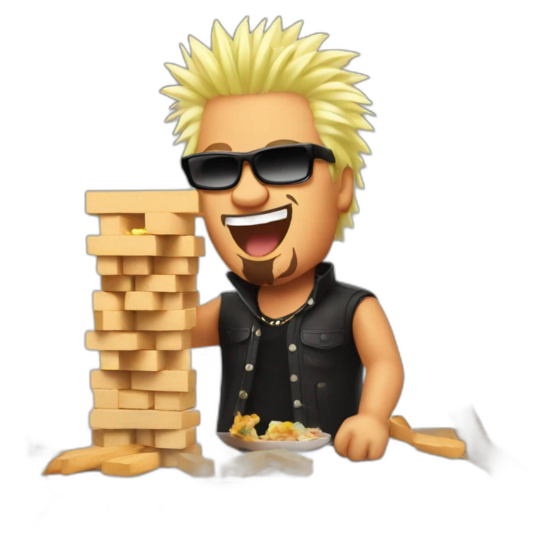 guy fieri eating jenga emoji