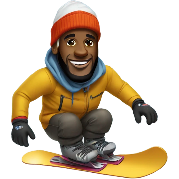 LeBron James snowboarding  emoji