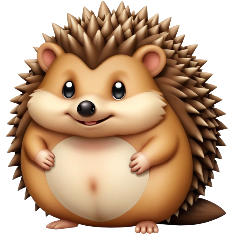 A fat hedgehog pooping emoji
