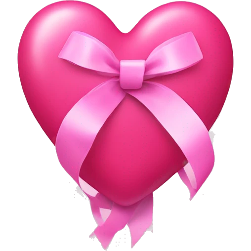 Pink heart with ribbons emoji